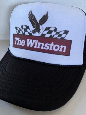 The Winston NASCAR Winston Cup Foam Trucker Hat Black Snapback Retro USA 1980s